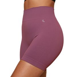 Short Fitness Feminino Benévola Poliamida Sem Costura Cós Alto Sem Transparência Academia Esportivo