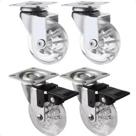 4 Rodinhas Giratório Gel Silicone Rodinha Móveis 50mm Sulforce