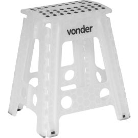 Banqueta Plástica Dobrável, Branca, Altura 450 mm, Vonder - [PIX]