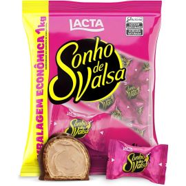 Lacta Sonho de Valsa - Wafer Recheado Sabor Chocolate Pacote 1kg - [RECORRÊNCIA]