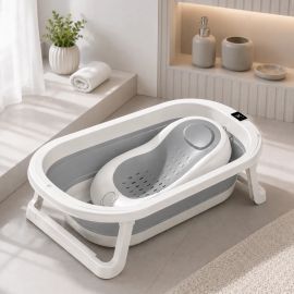 Banheira Bebê Dobrável Retrátil Portátil Sensor Temperatura