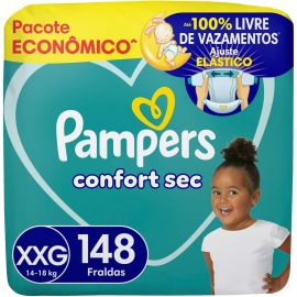 Fralda Pampers Confort Sec Tamanho XXG 148 Unidades - [RECORRÊNCIA]