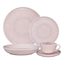 Aparelho de Jantar e Chá 30 Peças Flat Oxford Belle Rose Rosa