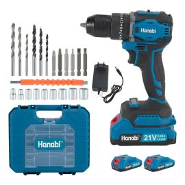 Parafusadeira e Furadeira Brushless 21v 2 Baterias Portátil
