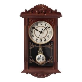 Relógio de Pêndulo Decorativo Marrom para Parede Retrô