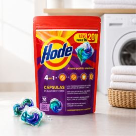 20 Cápsula Detergente Concentrado Lava Roupas 4 em 1 Sabão Líquido Ou Pó Tira Manchas Amaciante