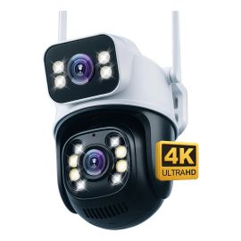 Câmera Segurança Ip Externa Wifi A28 App Icsee À Prova Dágua Ip66 Dome Lente Dupla