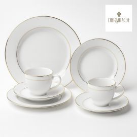 Aparelho de jantar 42 peças Jogo de Jantar Porcelana Pratos de Porcelana para Jantar Majesty Gold