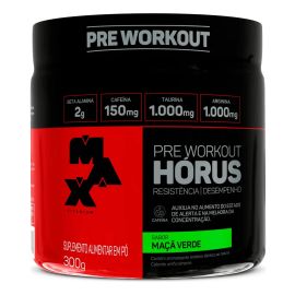 Pre Treino 300g Max Titanium Horus Suplemento em Pó Sabor Maçã verde - [PIX]