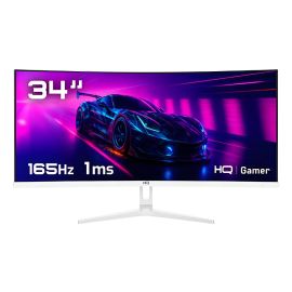 Monitor Gamer 34 Curvo Branco 1ms 165hz Hq Hqw34c16 Branco