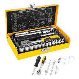 Jogo de Soquete Vonder 1/4 C/33pcs Sextavado 4a13