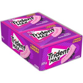 Chiclete Trident Max Cool Raspberry Sem Açúcar - Caixa com 14 unid. de 16,5g - [RECORRÊNCIA]