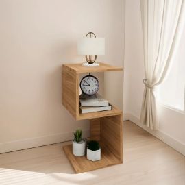 Mesa de Cabeceira Nicho de Mdp Mesinha Quarto Sala Decoração Brovália Marrom
