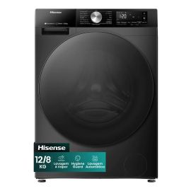 Lava e Seca Hisense 3S Preta Noir 12kg / 8kg Inverter 16 programas 110V com Wi-Fi WD3S1243BB1 - [PIX]