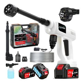 Lavadora de Alta Pressão a Bateria Portátil Lumeka XCQ-010, 46 bar e 550W, com 2 Baterias e Maleta