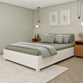 Cama Casal Mônaco Tcil Móveis Branco Gh Branco