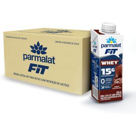 Parmalat Fit Bebida Proteica Chocolate 15g de Proteína 250mL – 18 Unidades