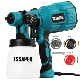 Pistola de Pintura Elétrica e Pulverizador HVLP 550w com 3 bicos de cobre Tssaper - [PIX]
