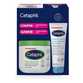 Kit Loção de limpeza 100ml e Creme Hidratante 453g Pele seca e Sensível Cetaphil