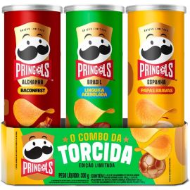 Salgadinho Batata Frita Pringles Tripack Especial Festa do Futebol