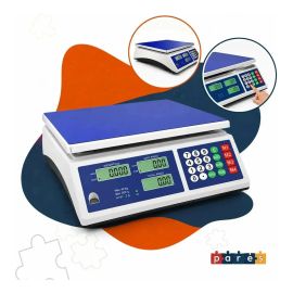 Balança Digital Eletrônica Comercial 40kg Precisão Comercio Loja Feira Mercado Azul Varejão Comerciante Marca Pares