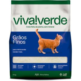Viva Verde Areia Higiênica Biodegradável para Gatos Grãos Finos 4kg - [PIX]
