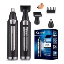 Aparador de Pelos Kemei KM-6511 Nariz Orelhas Sem Fio Preto