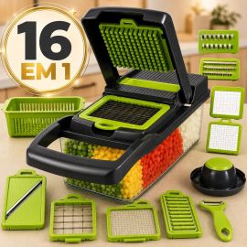 Eps-403 Cortador Fatiador e Ralador de Vegetais Multifuncional 16 Pçs