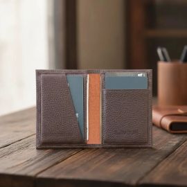 Carteira Masculina Antifurto Proteção RFID Slim Mini Couro Legítimo