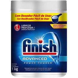 Finish Advanced Detergente para Lava Louças em Pó, Sabão Limpeza Profunda, 1kg - [RECORRÊNCIA]
