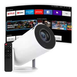 Projetor Portátil 4k Hd Android 11.0 Smart Wifi 5g Bluetooth Branco 127/220v - [PIX]