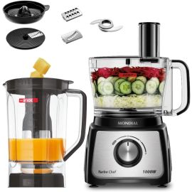 MONDIAL Multiprocessador Turbo Chef 7 em 1, Preto, 1000W, 220V - MPN-01-BE
