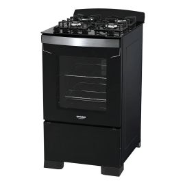 Fogão 4 Bocas Preto A Gás com Mesa de Vidro Dako Diplomata - [PIX]