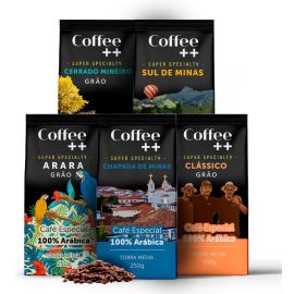 Kit 5 Pacotes Café Especial em Grãos Coffee++ - [PIX]