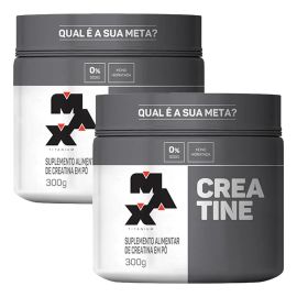 Kit 2x Creatina 300g Creatina Monohidratada Max Titanium