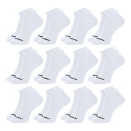 Kit 12 Pares Meia Masculina Cano Curto Soquete Algodão Duomo 12 Branco Masculina Academia Toque Macio 39-44 Meia Cano Baixo Masculina