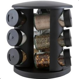 Porta Tempero de Vidro 10 Peças Brinox Lock & Preto - [PIX]