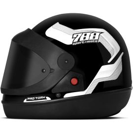 Capacete Fechado Automático Pro Tork Sport Moto 788 Viseira Fumê Branco 58