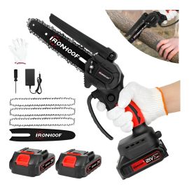Mini Motosserra A Bateria 6 pol Portatil Potente Brushless