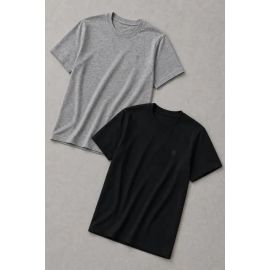 Kit 2 Camisetas Over Masculina Polo Wear Preto-mescla