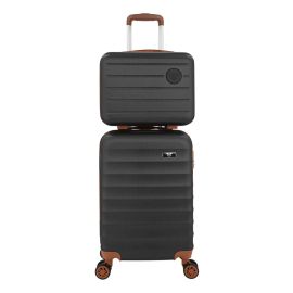 Kit Mala de Viagem Bordo Mão Pequena 10kg Abs Cadeado 360 Cor Preto - [PIX]