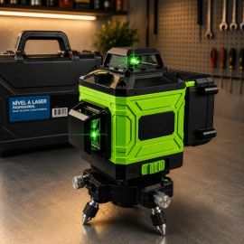 Nível Laser 12 Linhas Verde 30m Recarregável C/ Controle Pro