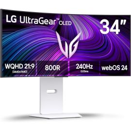 Monitor Gamer LG UltraGear OLED Curvo Smart 34" 34GX90SA-W - Branco