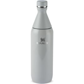 Stanley - Garrafa térmica Slim Bottle para água e bebidas frias, aço inoxidável, 591 ml, Ash Gloss