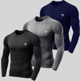 Kit 3 Camisetas Térmicas Masculina Segunda Pele Camisa Uv50