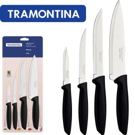 Jogo de Facas Tramontina Plenus 4 Peças Em Aço Inox - [PIX]