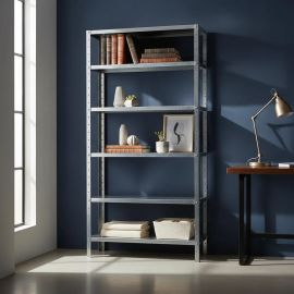 Estante Prateleira Aço 60cm 6 Bandejas Galvanizada Multiuso Prateado