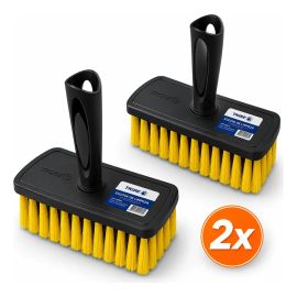 Kit 2 Broxa Retangular Pintura Pedreiro 17x8cm 1199-02 Tigre Amarelo