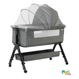 Berço Portátil Funcional Maxy Baby Cinza Belle Cinza - [PIX]