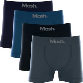 Kit com 4 Cuecas Boxer Microfibra Mash Sem Costura - [PIX]